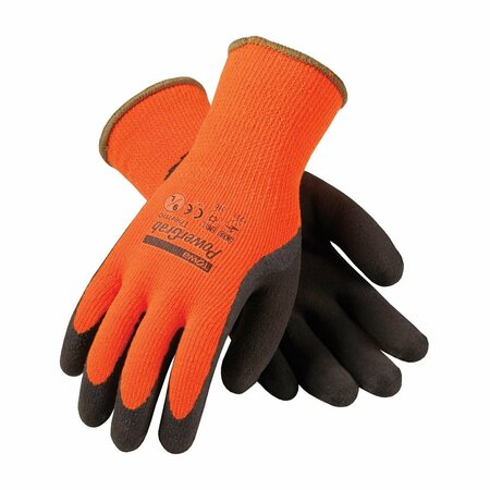 PIP POWERGRAB THERMO, Hi-Vis Lime, Acrlic Terry Shell w/ Brown Microfinish Grip, Large 41-1405/L